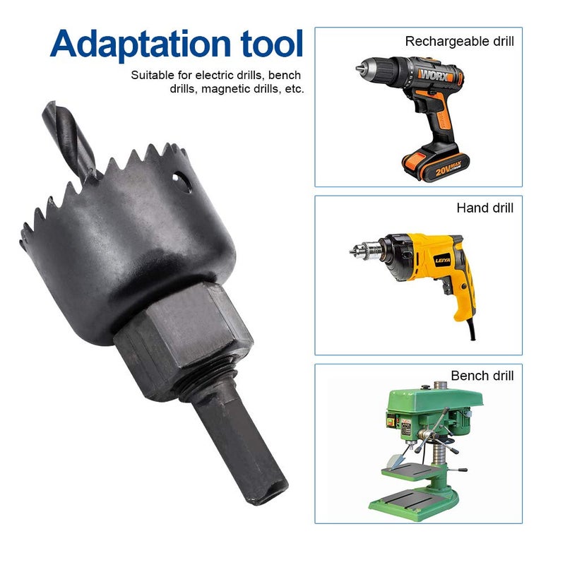 Locisne Hole Saw Set 11 Pieces 3/4" - 2-1/2" Hole Saw Kit with Hex Key and Mandrels for Wood, PVC Board, Plastic Plate Drilling - Image 5
